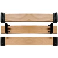 Scm Créations – Lot de 3 lattes 87,3cm – Largeur 53mm – Épaisseur 8mm – 7 plis en hêtre verni – 6 embouts pour sommier BZ