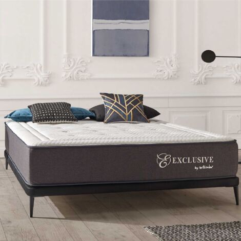 Colchón 160x200 cm - Exclusivo - Colchón Híbrido de Muelles Ensacados, Viscoelástica HR, Látex Azul, Equilibrado, Reversible, Grosor 30 cm