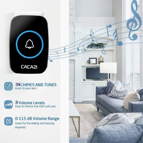 Campanello Wireless Esterno Con 3 Ricevitori - Portata 300m, 38 Suonerie, Regolazione Volume - Foto 5