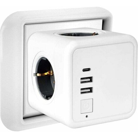 MEIRIYFA 12 V RV presa USB montaggio a parete pannello interruttore con tipo C e USB A doppia porta caricabatteria da auto presa di alimentazione per auto autobus camper barca automobilistico marino