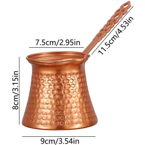 Teiera Turca Vintage In Rame Fatta A Mano Con Infusore - 2 Litri, Decorazione Araba Stile Marocchino, Regalo Unico - 5
