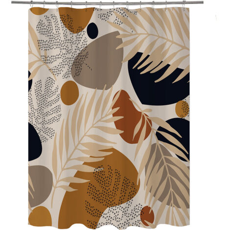 Tenda Da Doccia Boho Lunga 72x78 Cm – Floreale A Pieghe – Con Ganci – Per Bagno Stile Fattoria