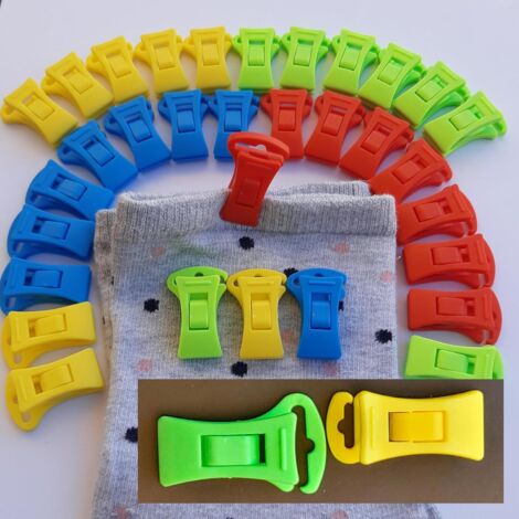 Stendi Calzini 60 Mollette Per Bucato Antiscivolo - Colorate E Senza