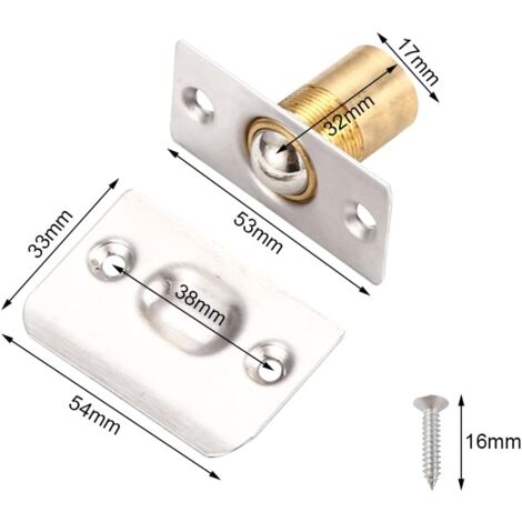 5 Pezzi Fermo Porta Per Camper E Roulotte - Chiusura In ABS Bianco Con Molla, Antiproiettile E Anti-UV - 2