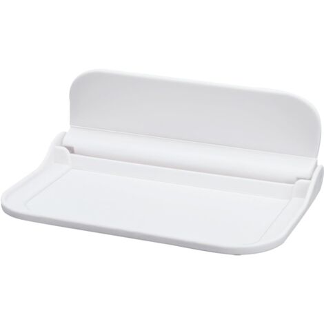 TPTGIAR 2 Mensole Da Parete Senza Foratura, 27 Cm, In Plastica, Autoadesive, Da Parete, Bianco, Senza Foratura, Per Soggiorno, Camera Da Letto, Bagno, Cucina - 5