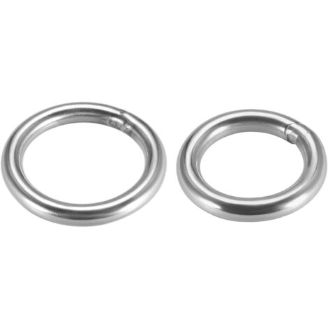 set 4 anelli a d in acciaio inossidabile 316 grado