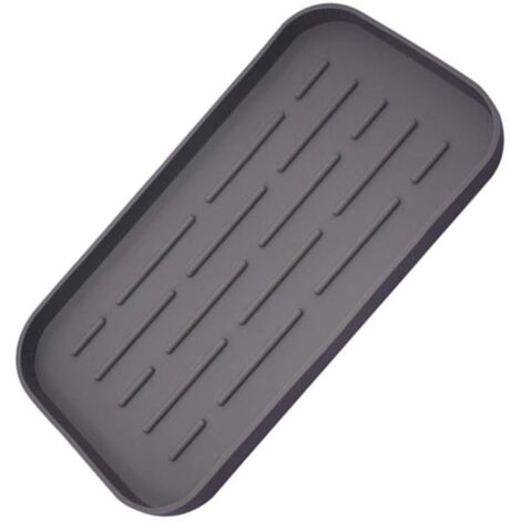 Cestello Porta Spugna In Silicone Per Lavello, Con Drenaggio E Cinturino Regolabile, Colore Grigio