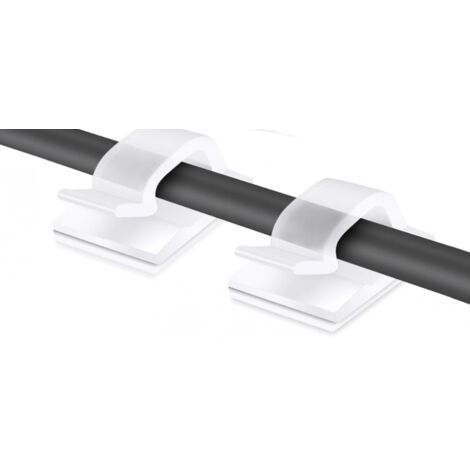 JTLB Clip per Cavi in ​​plastica da 40 Pezzi, Organizer per Cavi Autoadesivo, Clip per Cavi Portacavi per la Gestione dei Cavi di Auto, Ufficio e Casa con Supporto Robusto (#2