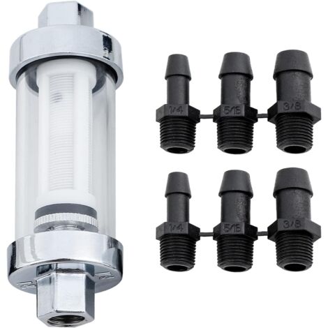 Filtro Carburante Per Bruciatore Diesel - Filtro Inline Con Nocciolo Trasparente, Filettatura 3/8" - Foto 8