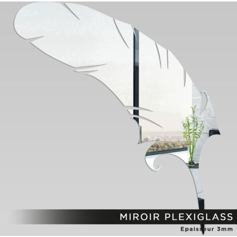 Miroir Plexiglass - Plume - 21x60 cm