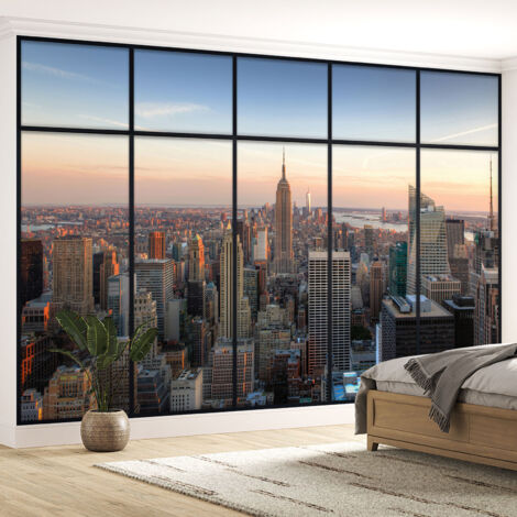 Papier peint panoramique Trompe l'oeil Verrière - New york - 195 cm x 123 cm (1/5)