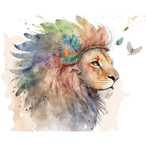 Papier peint panoramique Enfants - Lion - 498 cm x 320 cm (1/2)