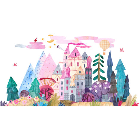 Papier peint panoramique Enfants - Château - 130 cm x 65 cm (1/2)