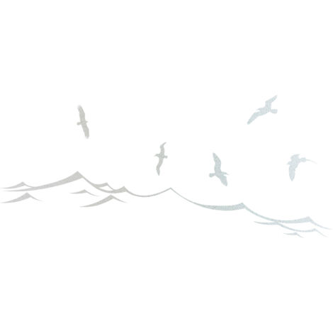 Stickers Dépoli - Mer Oiseaux - 17x40 cm (1/3)