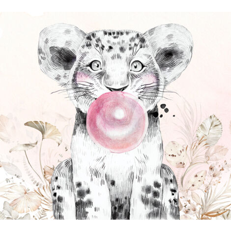 Papier peint panoramique Enfants - Lion bulle - 325 cm x 293 cm (1/2)