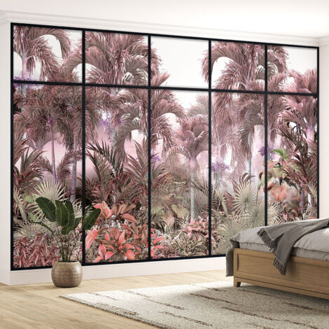 Papier peint panoramique Trompe l'oeil Verrière - Jungle - 340 cm x 215 cm (1/5)