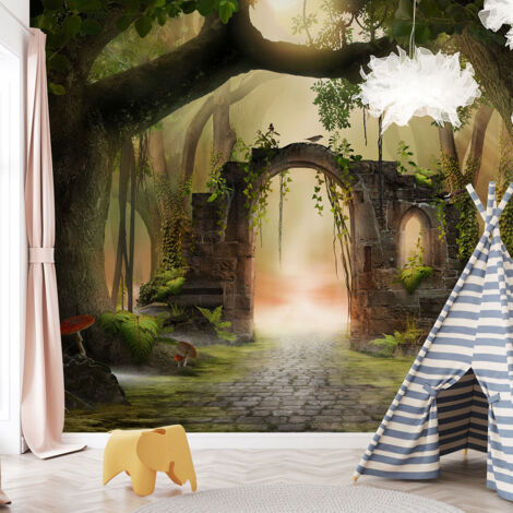 Papier peint panoramique Enfants - Forêt enchantée - 260 cm x 173 cm (1/4)