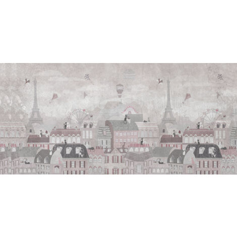 Papier peint panoramique Enfants - Paris - 195 cm x 92 cm (1/2)