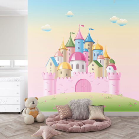Papier peint panoramique Enfants - Château Enchantée - 320 cm x 320 cm (1/4)