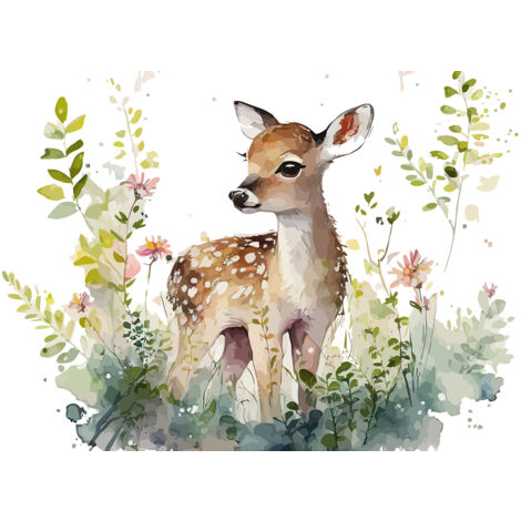 Papier peint panoramique Enfants - Biche - 195 cm x 125 cm (1/2)