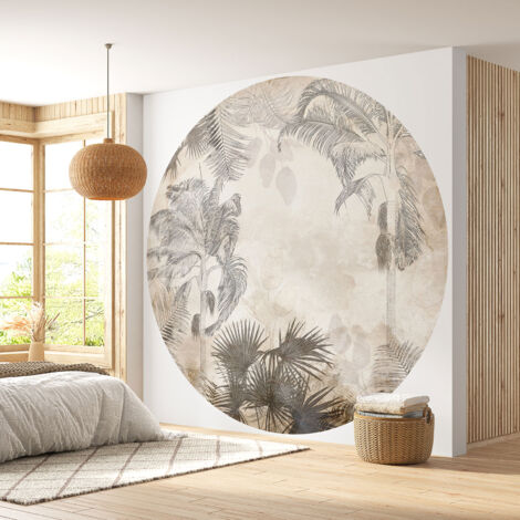 Papier peint rond / cercle - Forêt Tropicale - Diamètre 30 cm (1/4)