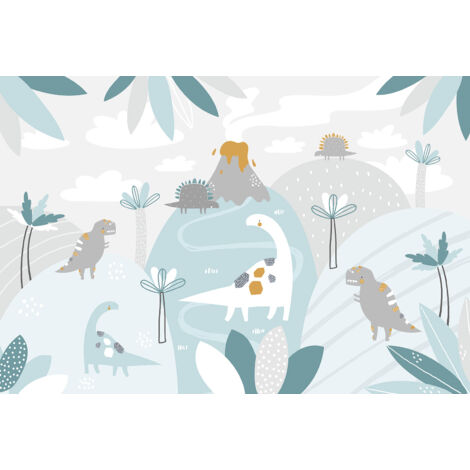 Papier peint panoramique Enfants - Dinosaures - 390 cm x 263 cm (1/2)