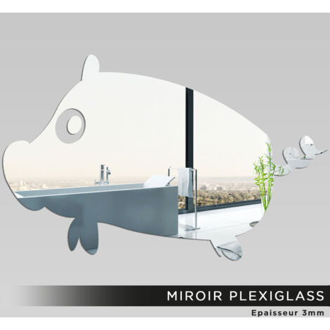 Miroir Plexiglass - Cochon - 38x60 cm (1/2)