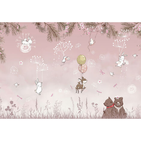 Papier peint panoramique Enfants - Animaux - 372 cm x 255 cm (1/2)