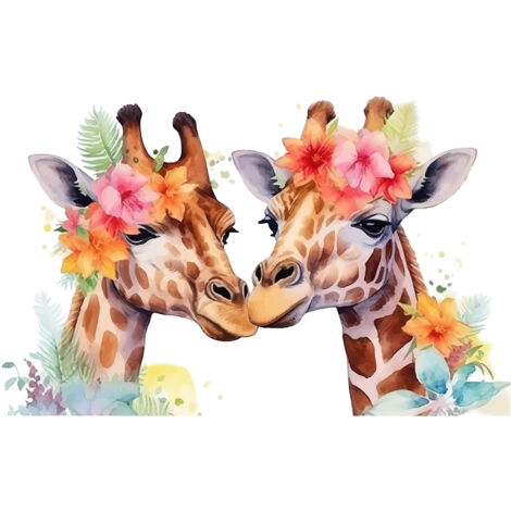 Papier peint panoramique Enfants - Girafes - 397 cm x 255 cm (1/2)