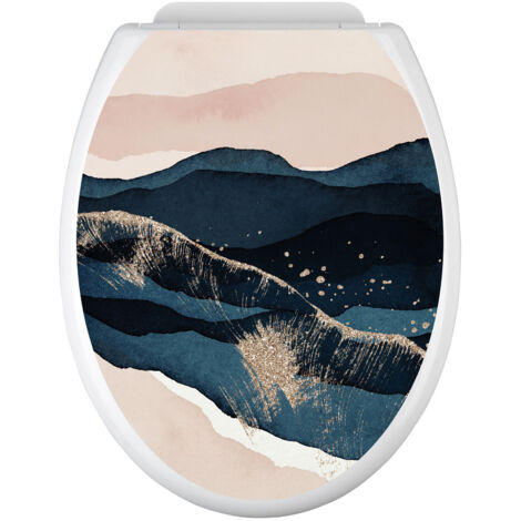 Stickers Abattant WC - Design - 35x43 cm - Adhésif BRILLANT (1/2)