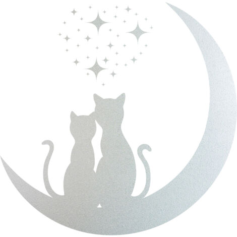 Stickers Dépoli - Chats Lune - 157x157 cm (1/3)