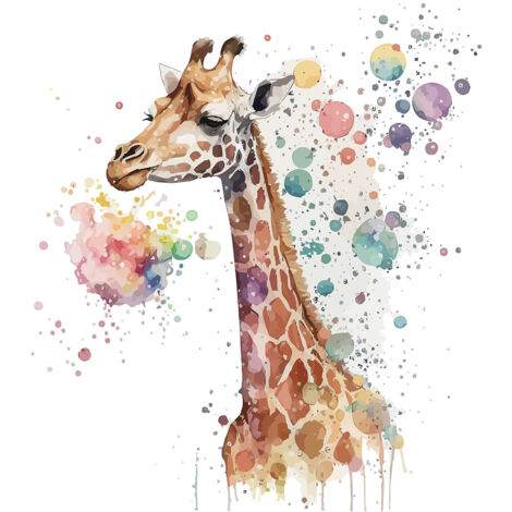 Papier peint panoramique Enfants - Girafe - 195 cm x 125 cm (1/2)