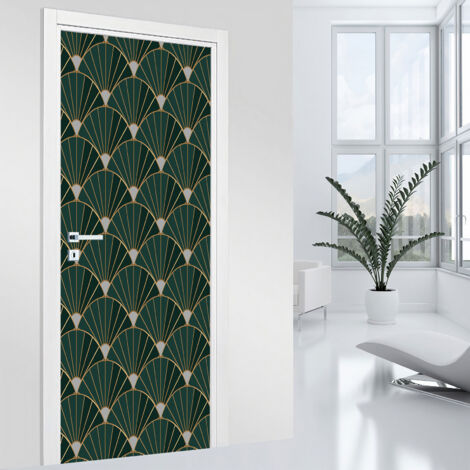 Stickers pour porte - Motif Oriental - 73 x 205 cm - Adhésif MAT (1/2)