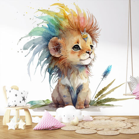 Papier peint panoramique Enfants - Lionceau - 130 cm x 84 cm (1/4)