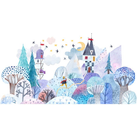 Papier peint panoramique Enfants - Village - 130 cm x 65 cm (1/2)