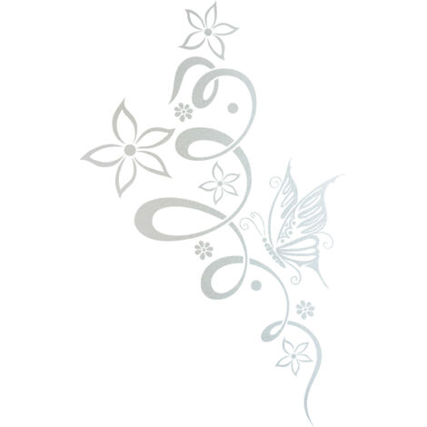Stickers Dépoli - Fleurs Papillons - 17x27 cm (1/3)