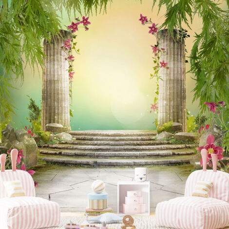 Papier peint panoramique Enfants - Jardin magique - 255 cm x 255 cm (1/4)