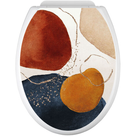 Stickers Abattant WC - Design - 35x43 cm - Adhésif BRILLANT (1/2)