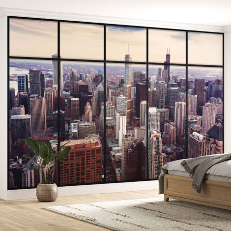 Papier peint panoramique Trompe l'oeil Verrière - New york - 130 cm x 82 cm (1/5)
