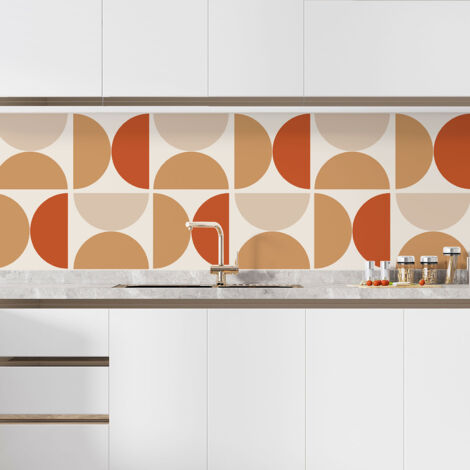 Crédence adhésive cuisine - Motif géométrique - 65x65 cm - Adhésif + Protection MATE (1/5)