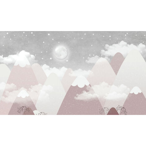 Papier peint panoramique Enfants - Montagnes Lune - 325 cm x 187 cm (1/2)