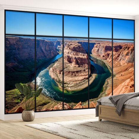 Papier peint panoramique Trompe l'oeil Verrière - Grand canyon - 130 cm x 82 cm (1/5)