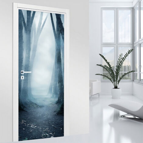 Stickers pour porte - Forêt - 63 x 205 cm - Adhésif MAT (1/2)