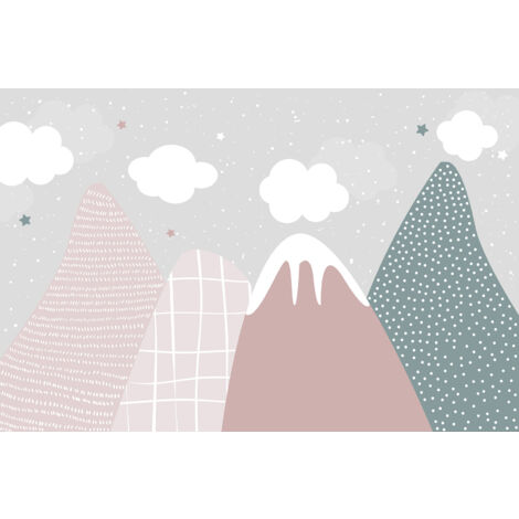 Papier peint panoramique Enfants - Montagnes - 130 cm x 87 cm (1/2)