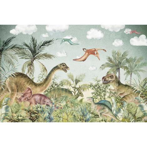 Papier peint panoramique Enfants - Dinosaures - 2646 - 130 cm x 86 cm (1/2)
