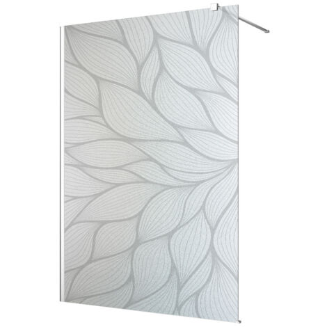 Stickers paroi de douche dépoli - Feuilles - 100 x 200 cm