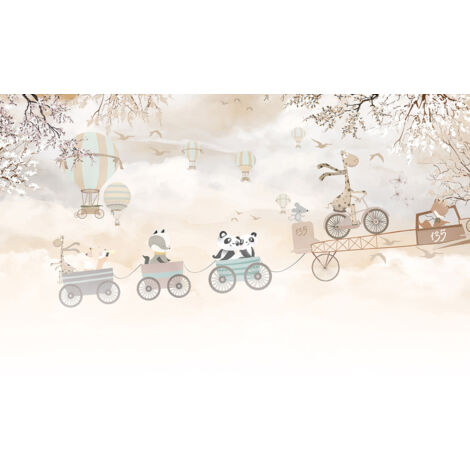 Papier peint panoramique Enfants - Animaux - 130 cm x 79 cm (1/2)