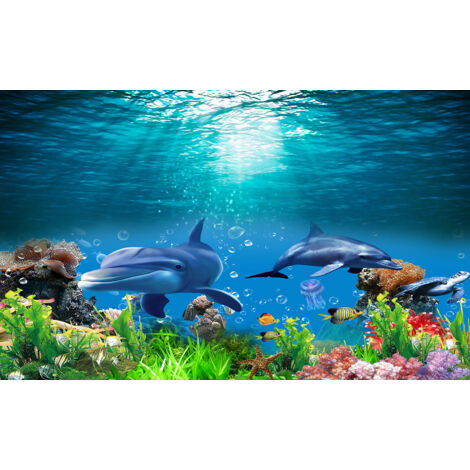 Papier peint panoramique Enfants - Dauphins - 130 cm x 80 cm (1/2)