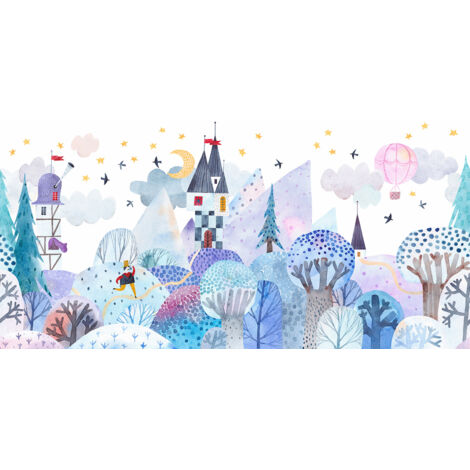 Papier peint panoramique Enfants - Village - 130 cm x 65 cm (1/2)