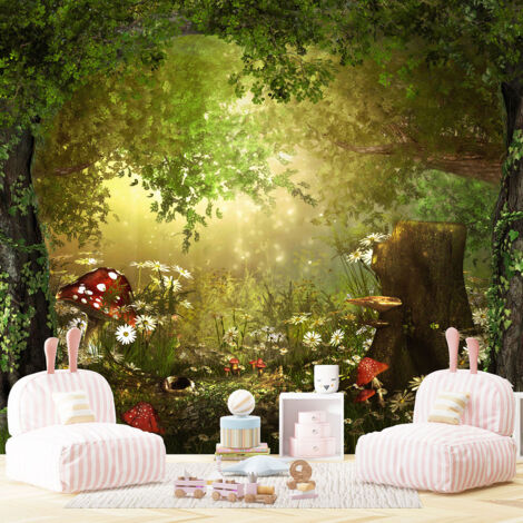 Papier peint panoramique Enfants - Forêt Enchantée - 130 cm x 105 cm (1/4)